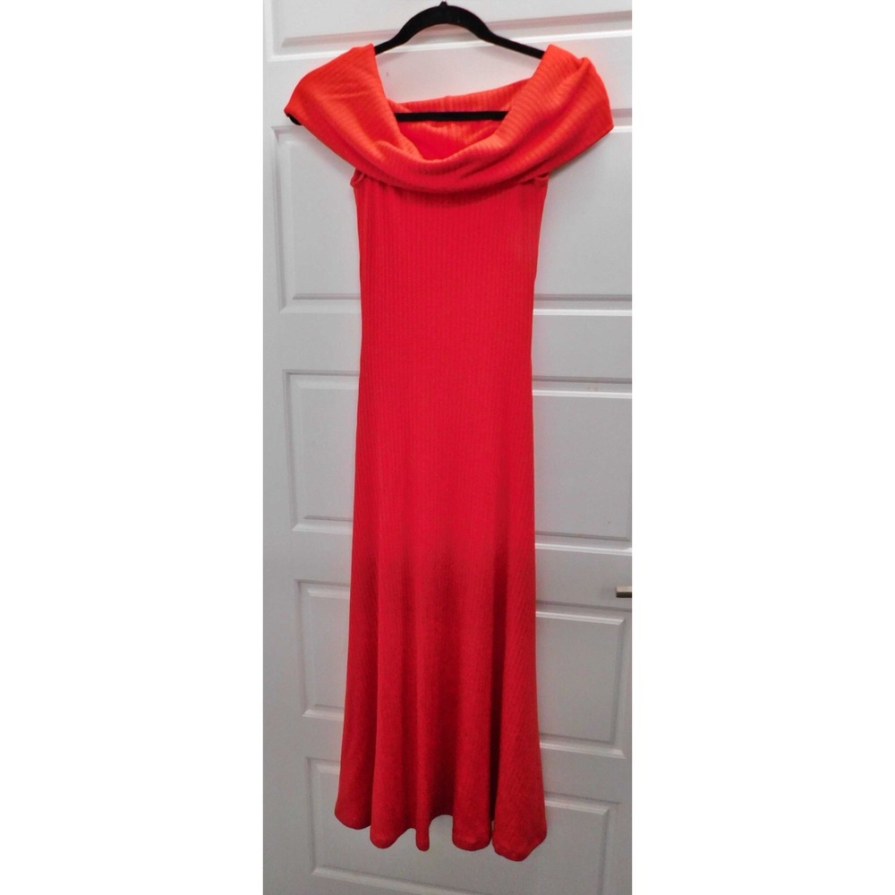 Mara Hoffman Womens Red Ribbed Knit Maxi Dress Size XS